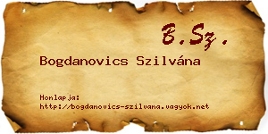 Bogdanovics Szilvána névjegykártya